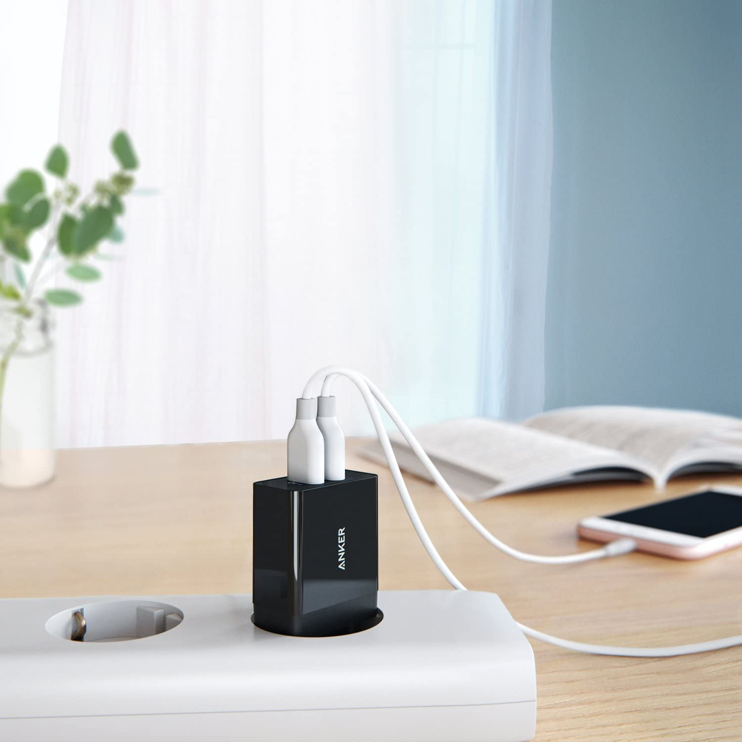 Anker 24W 2-Port USB Charger EU Black