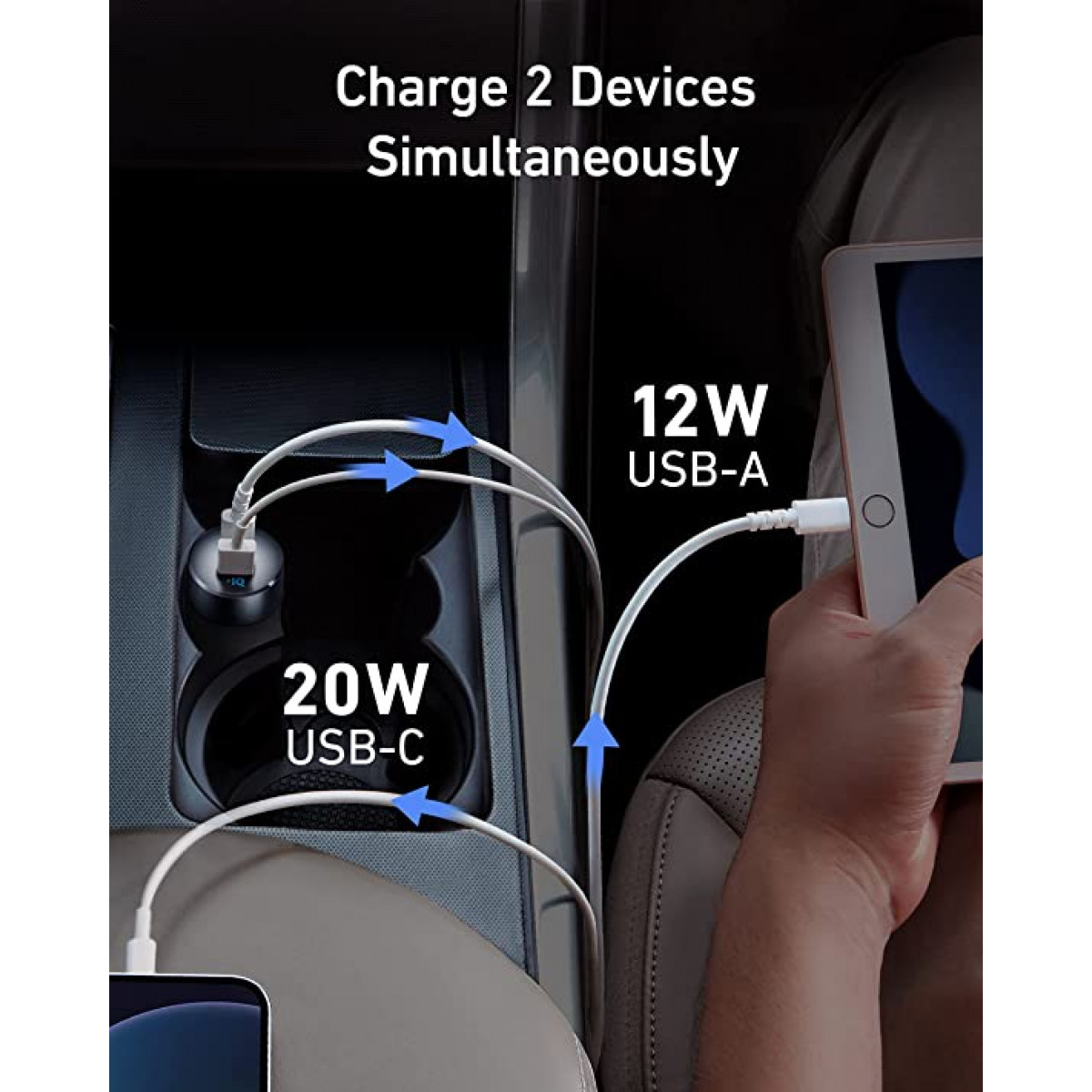 Anker PowerDrive PD+2 32W(20W+12W) auto punjač