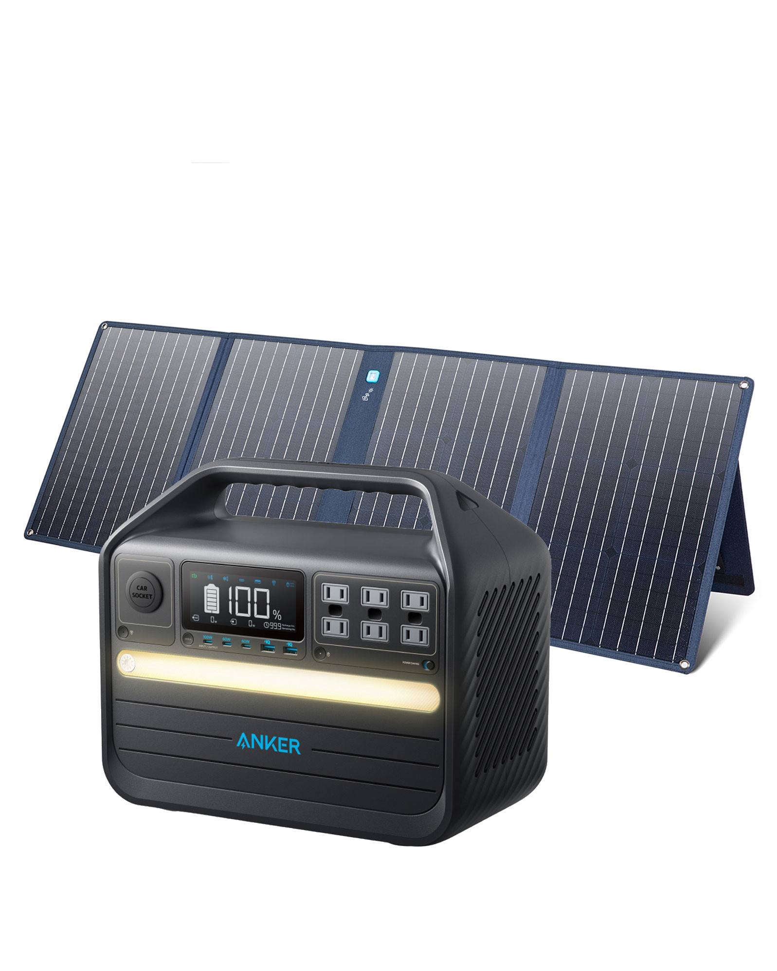 Anker 555 Portable Power Station (PowerHouse 1024Wh) + 2x Anker 625 PowerSolar 100W