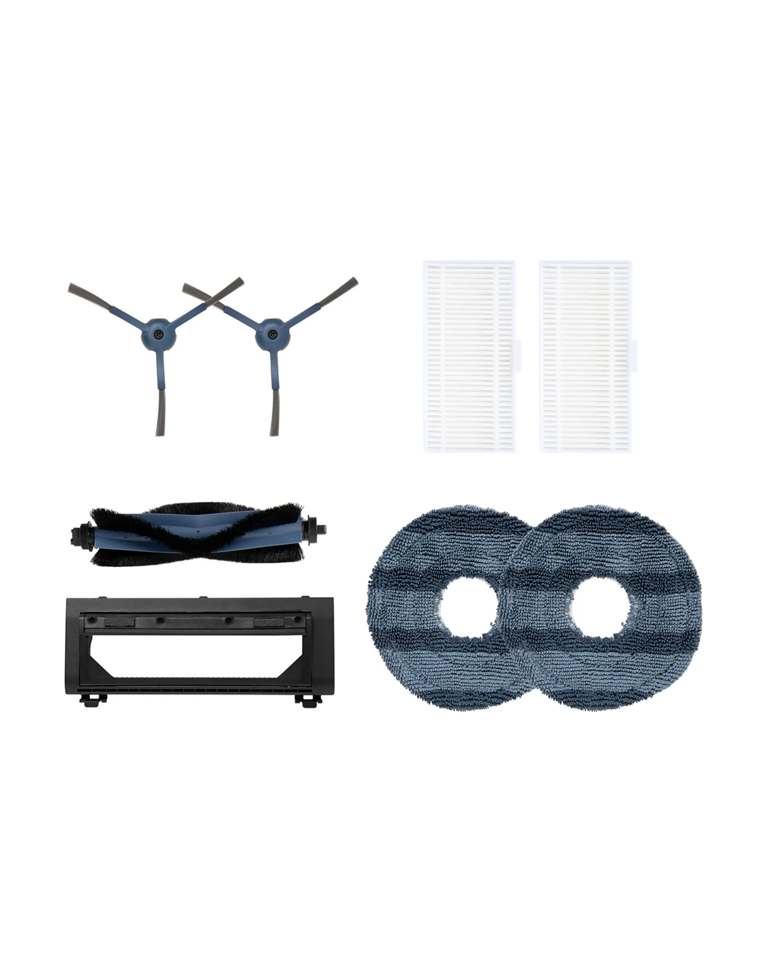 Anker, Eufy Omni C20 Accessories Pack(side brush-2/filter-2/roller brush guard with comb-1/mop cloth-2) Black+Gray