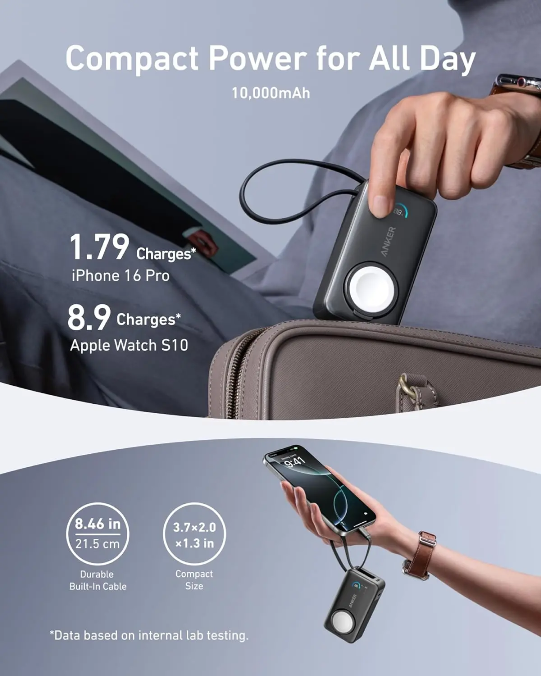 Anker MagGo Power Bank 10K 35W For Apple Watch