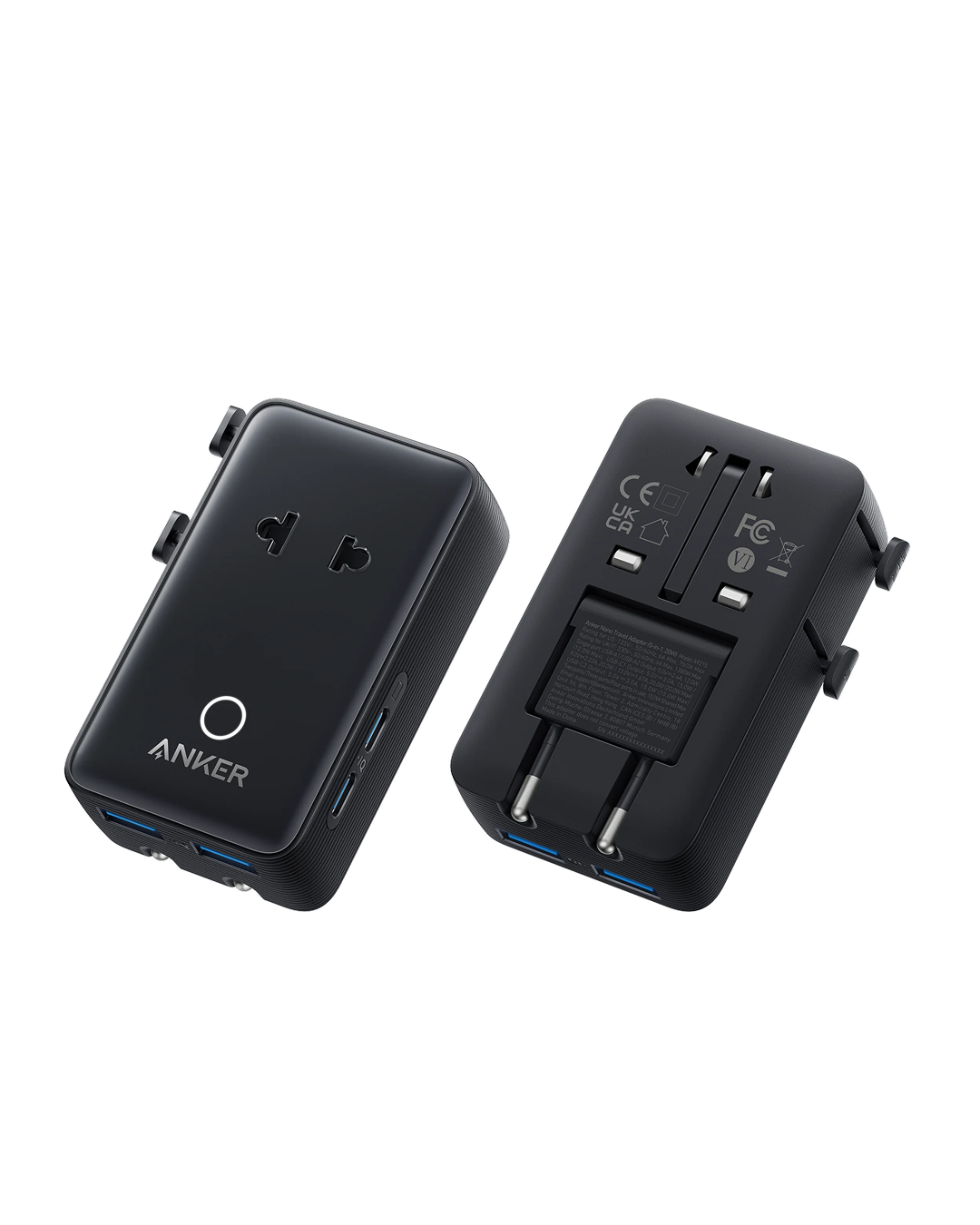 Anker Nano Travel Adapter (5-in-1, 20W) Black