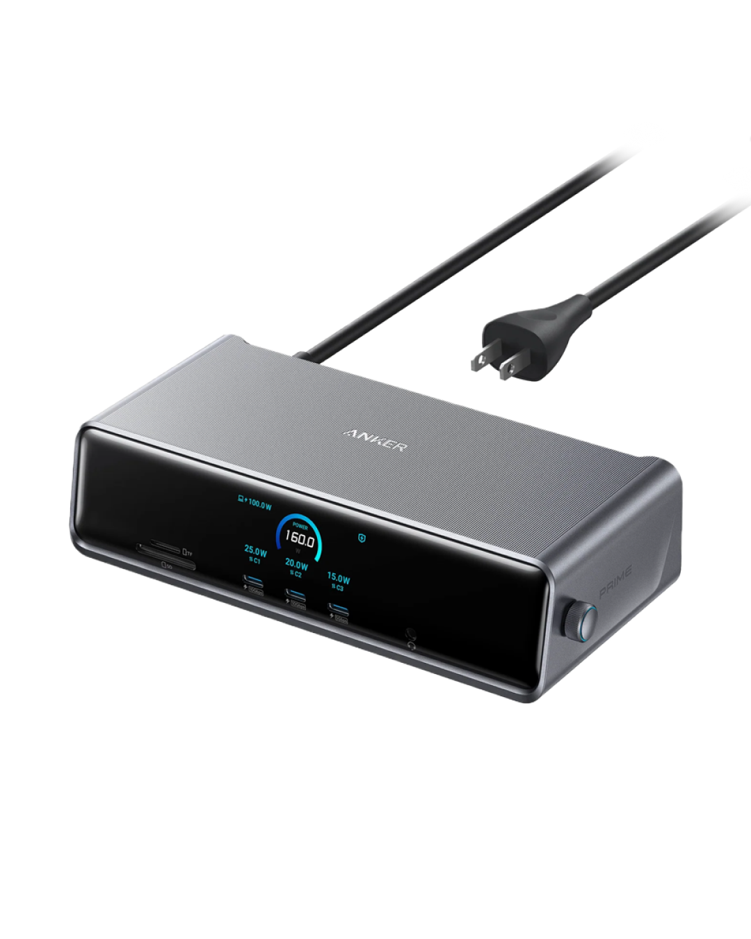 Anker Prime Docking Station (14-in-1, Triple Display, DisplayLink) Gray