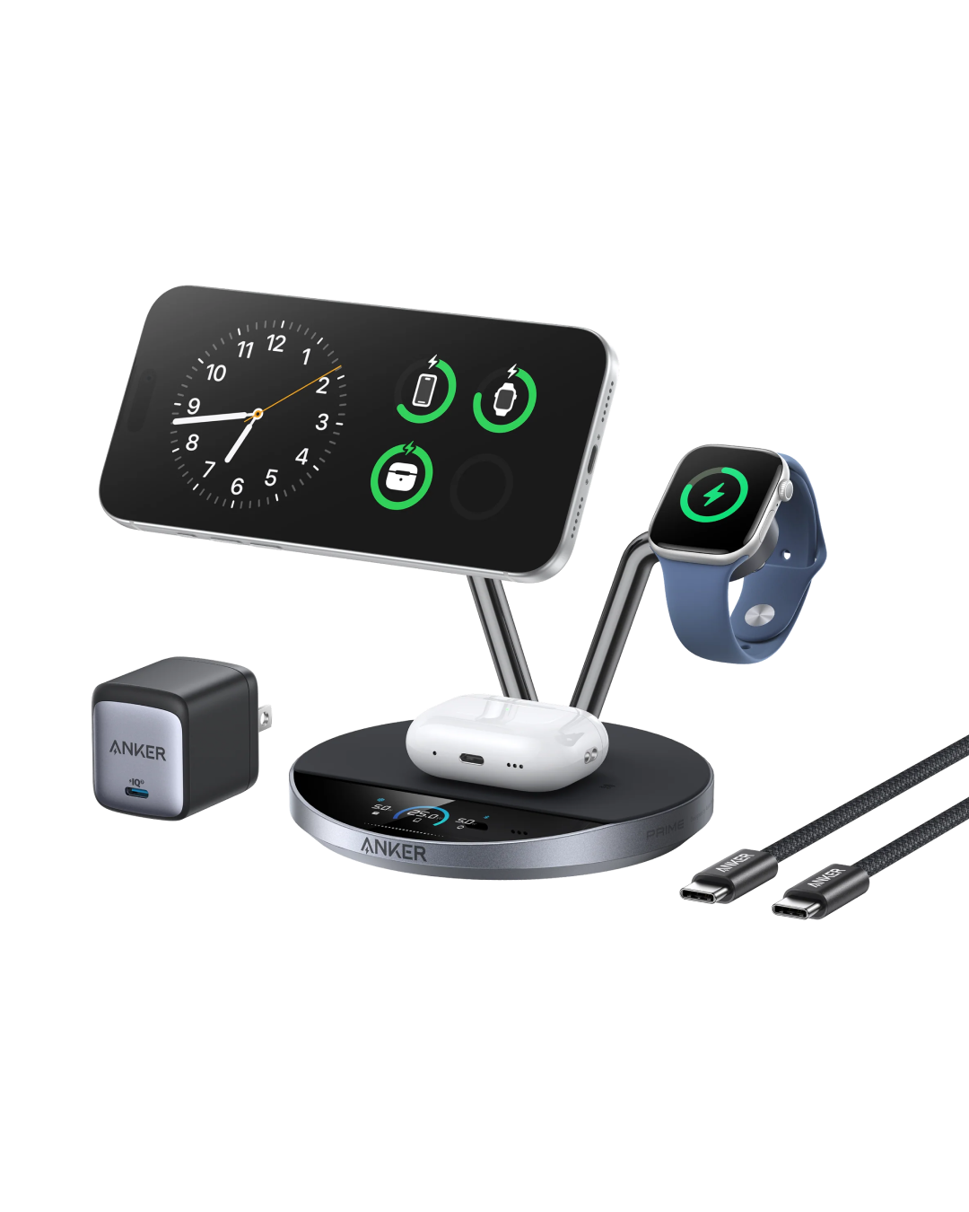 Anker Prime Wireless Charging Station(3-in-1, MagGo, AirCool, dock Stand)