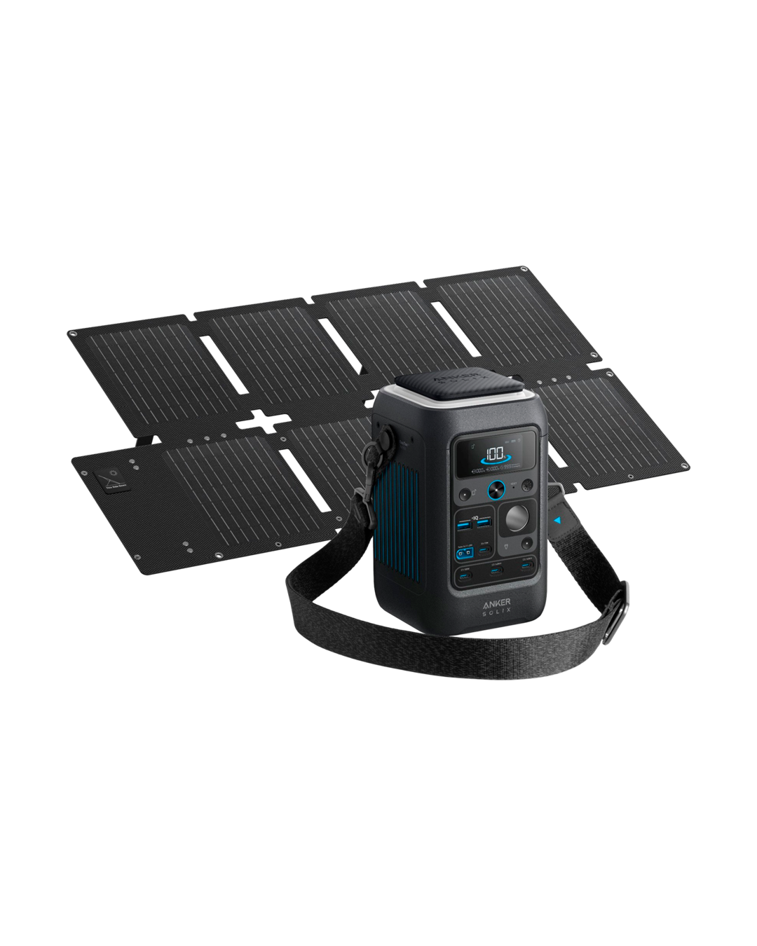 Anker SOLIX C300X DC plus PS60 Portable Solar Panel