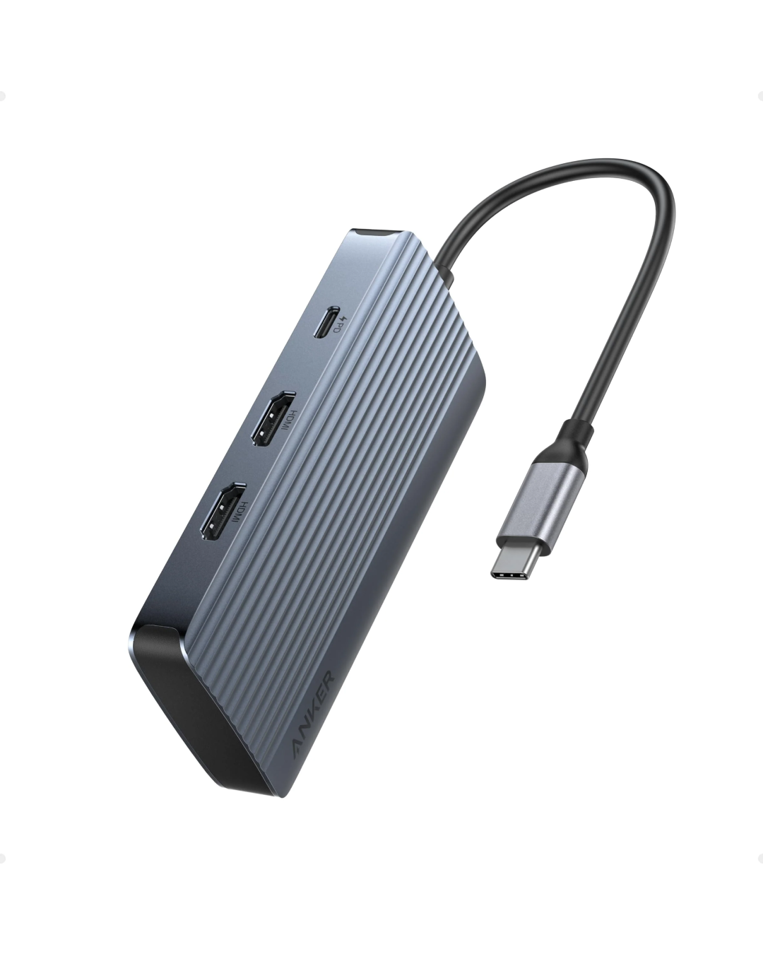 Anker USB-C Hub (7-in-1, Dual Display) Gray