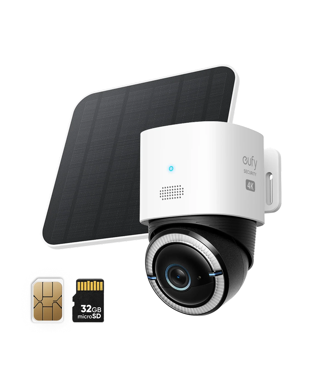 Eufy 4G LTE, Wi-Fi Cam S330 White, 4K UHD, Colour Night Vision, 9400mAh Battery, 5W Solar panel, 360 Viewing