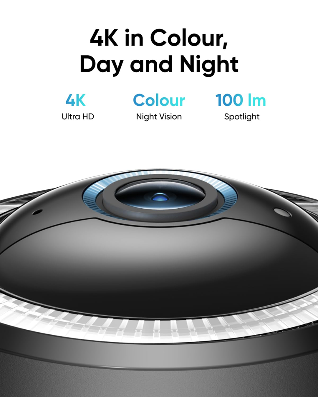 Eufy 4G LTE, Wi-Fi Cam S330 White, 4K UHD, Colour Night Vision, 9400mAh Battery, 5W Solar panel, 360 Viewing